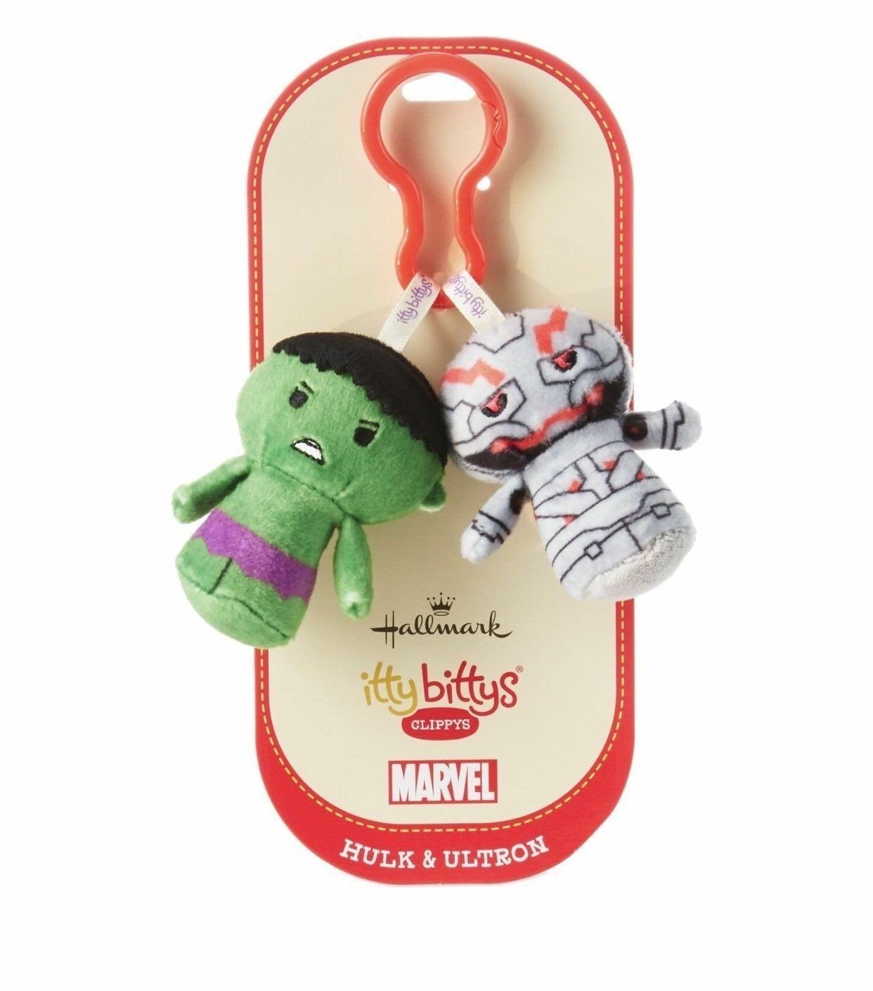 Hallmark Itty Bittys Clippys Marvel Hulk and Ultron Clip Plush Piglet s Closet