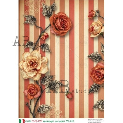Peach Pink Stripes | A4 Rice Paper – Piglet's Closet