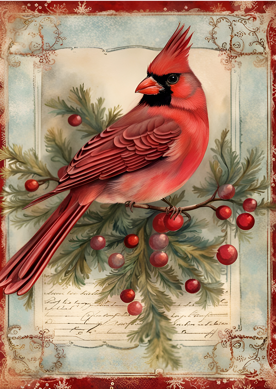 Cardinal Rice Blue Cardinal | Rice Paper – Piglet's Closet