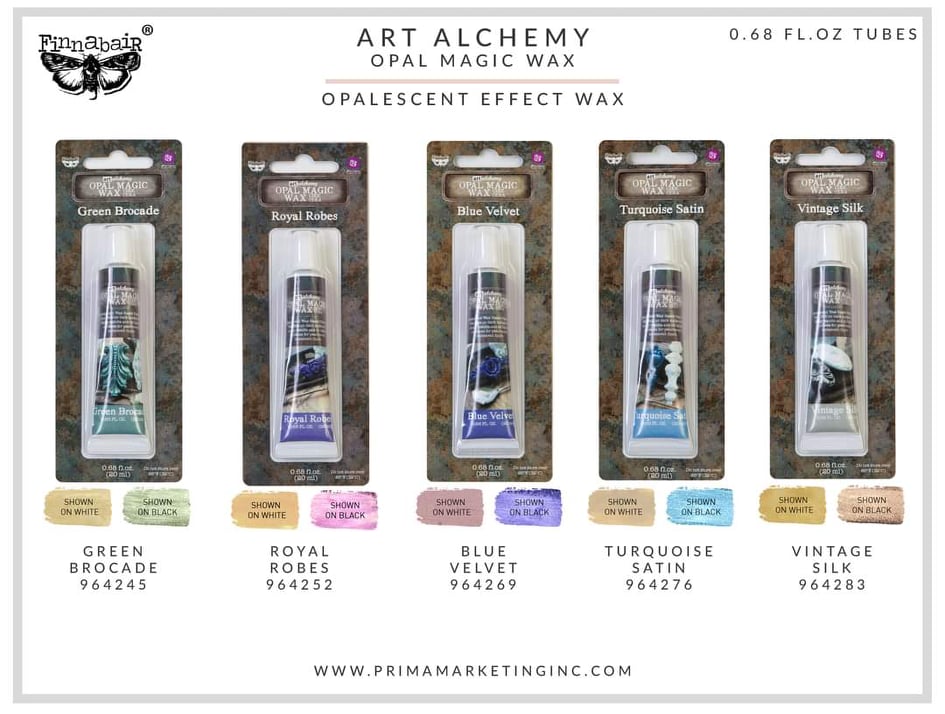 Prima Marketing Art Alchemy Opal Magic Wax - Royal Robes Color, Beeswax-Based Paste For Crafting & Mixed Media