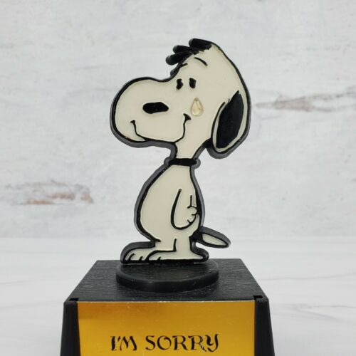 AVIVA トロフィー / 『Smile !』/ スヌーピー Vintage Aviva Peanuts Snoopy Trophy Figurine - I'm Sorry